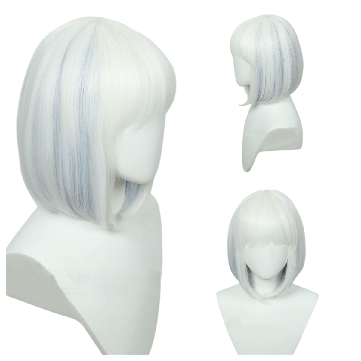 White Smoke Siesta Cosplay Wig - The Detective Is Already Dead (White Inward Bob) (FEVERCOS)