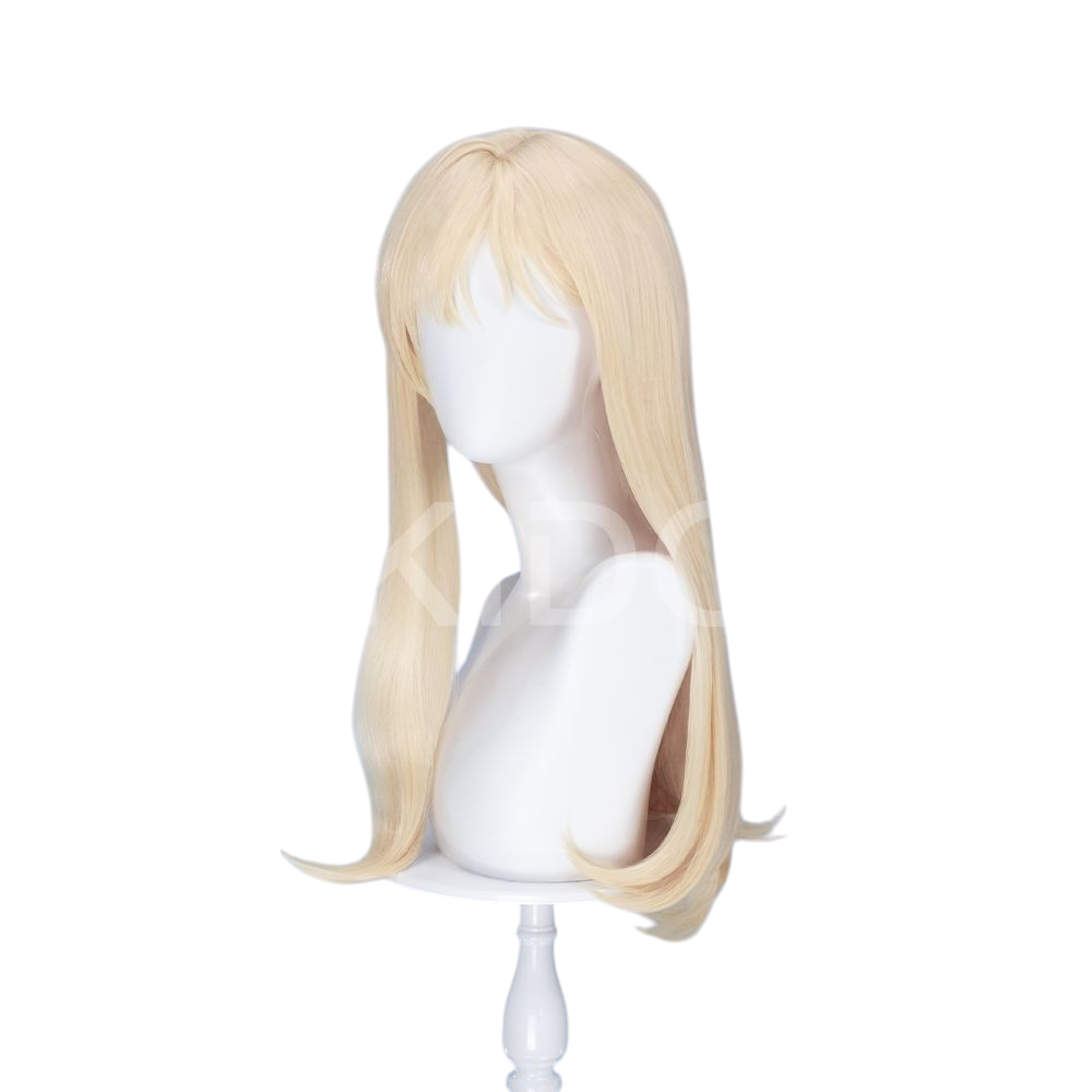 White Smoke Saki Ayase Cosplay Wig - Days with My Stepsister (60cm Light Blonde Scalp) (FEVERCOS)