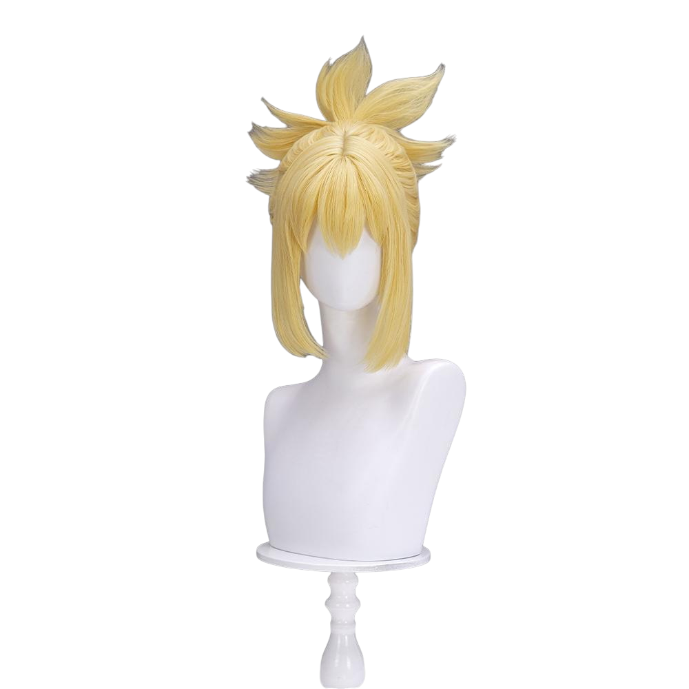 White Smoke Kohaku Cosplay Wig - Dr. STONE (Blonde Integrated Ponytail Scalp) (FEVERCOS)