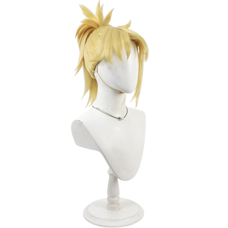Light Gray Takamaru Saito Cosplay Wig - Nintama Rantaro (Blonde/Orange Fluffy) (FEVERCOS)