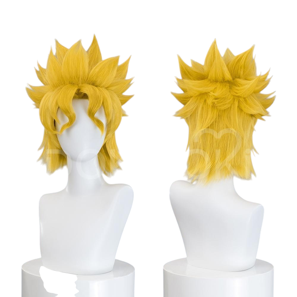 White Smoke Dio Brando Cosplay Wig - JoJo's Bizarre Adventure (Teased Roots Spiky Blonde) (FEVERCOS)