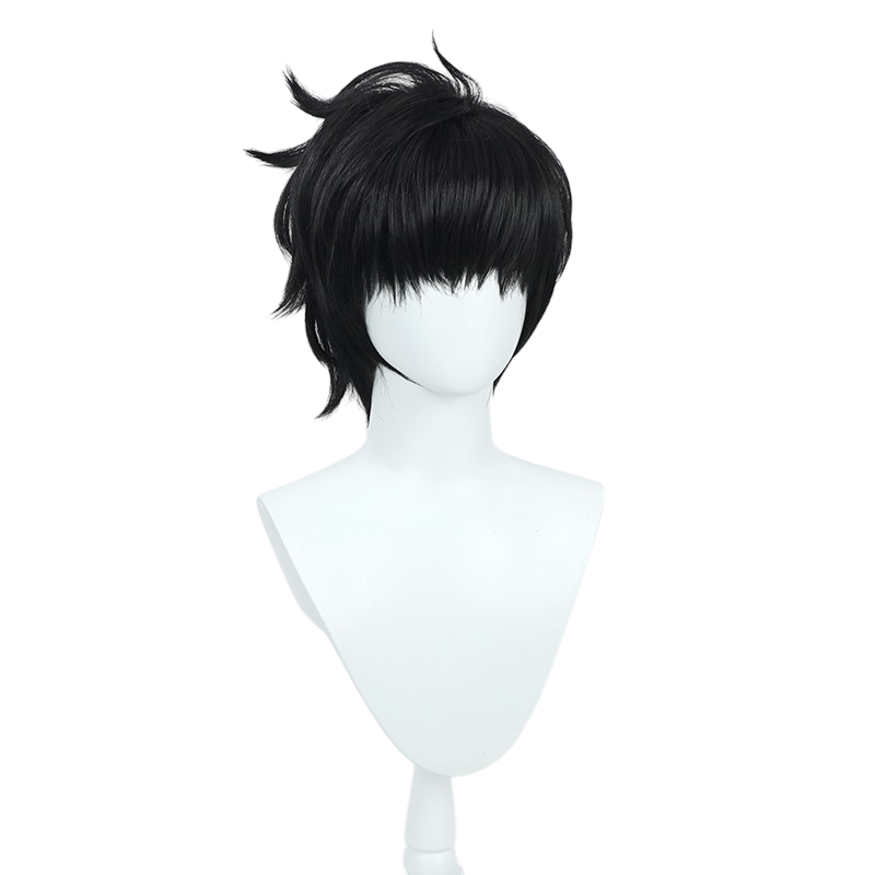 White Smoke Sung Jinwoo Cosplay Wig - Solo Leveling (Black Teased Flipped) (FEVERCOS)