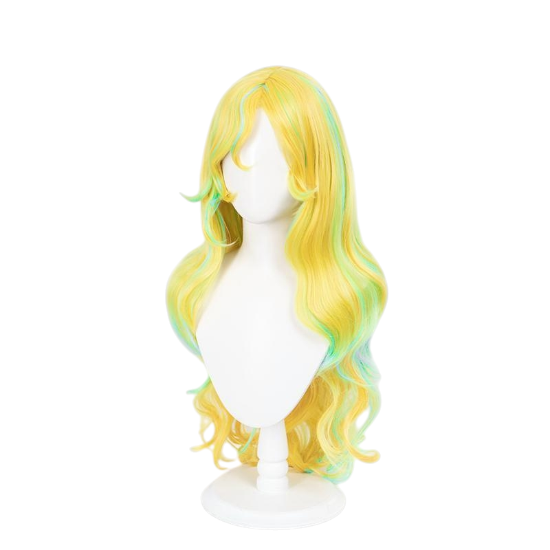 White Smoke Lagoona Blue Cosplay Wig - Monster High (Blonde with Teal Highlights) (FEVERCOS)
