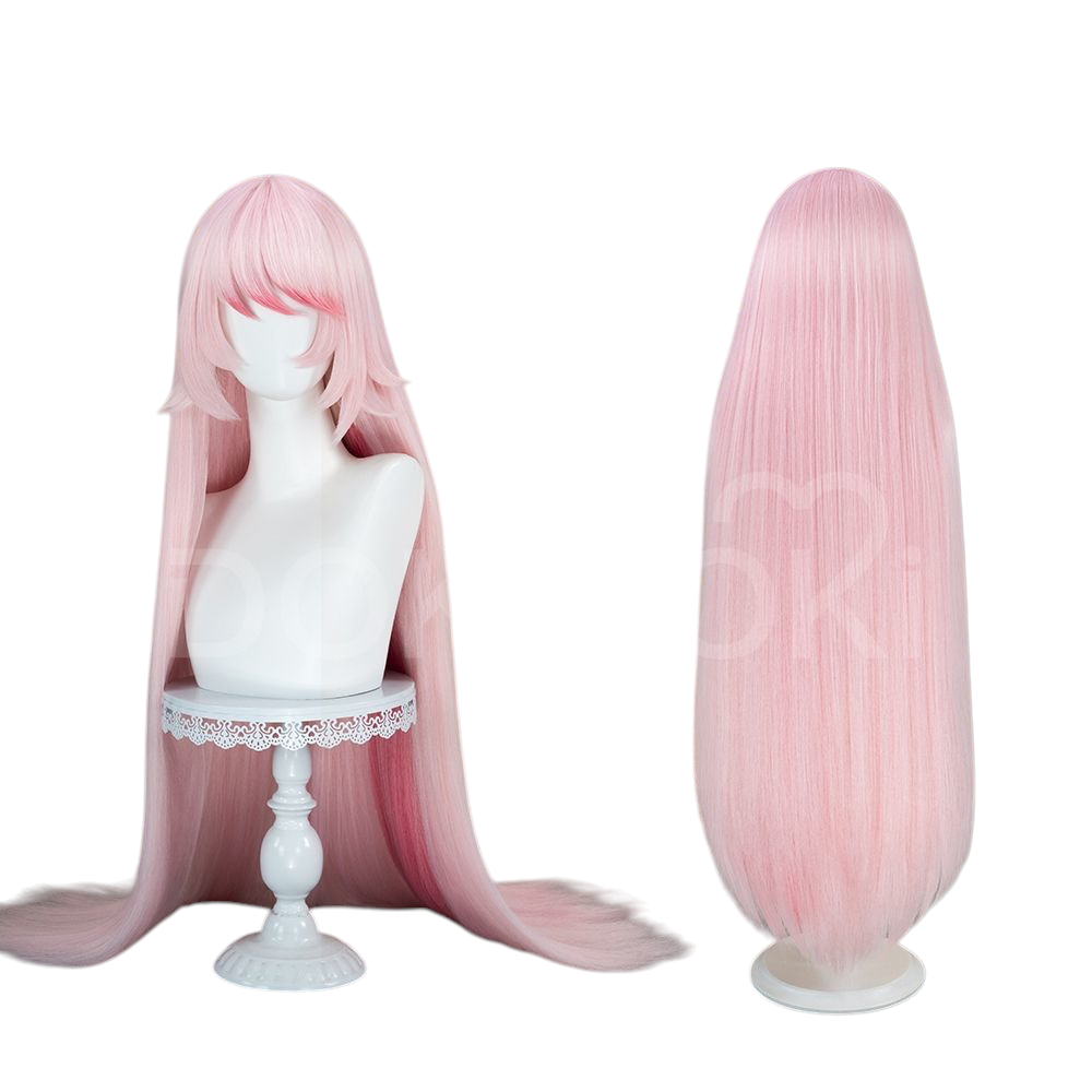 White Smoke Verosika Mayday Cosplay Wig - Helluva Boss (Pink Wavy Long) (FEVERCOS)