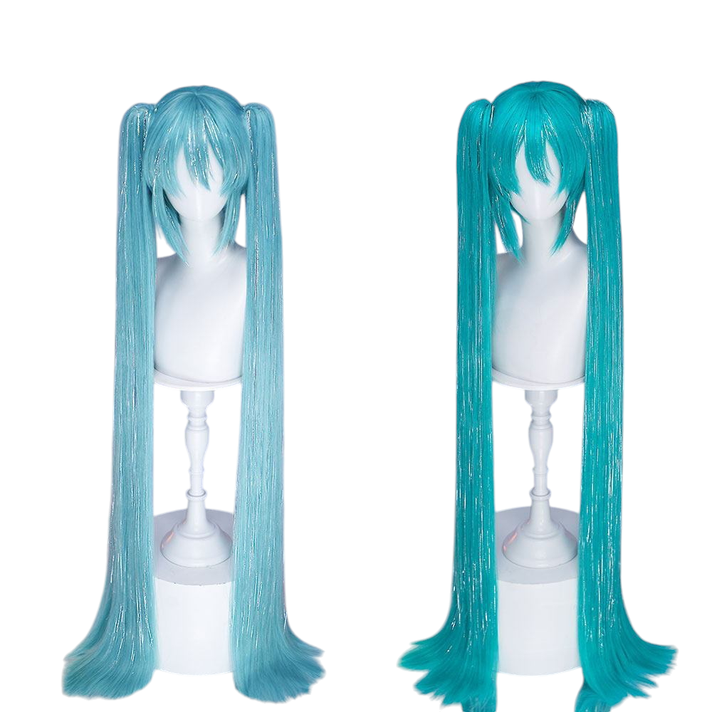 White Smoke Hatsune Miku (Holographic Silk Ver.) Cosplay Wig - Vocaloid (100cm Micro-Crimped Laser Tinsel) (FEVERCOS)