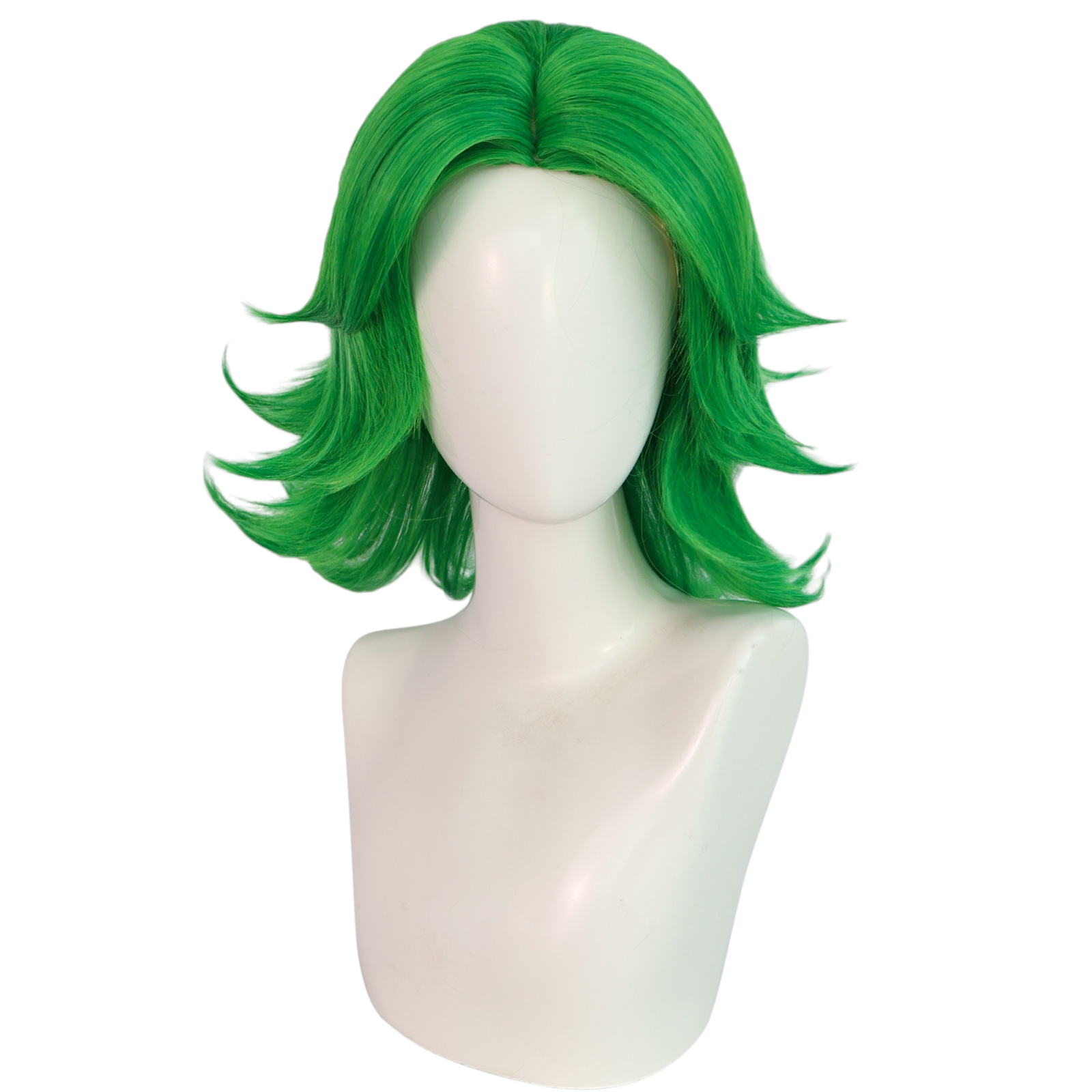 Light Gray Red Tooth (Chi Ya) Cosplay Wig - Scissor Seven (Green Split) (FEVERCOS)