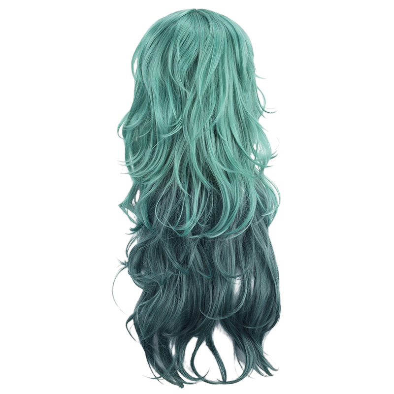 White Smoke Eto Yoshimura (One-Eyed Owl) Cosplay Wig - Tokyo Ghoul (Green Gradient Loose) (FEVERCOS)