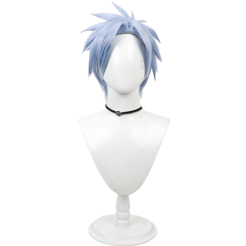 White Smoke Renatus Revol Cosplay Wig - Mashle: Magic and Muscles (Teased Short) (FEVERCOS)