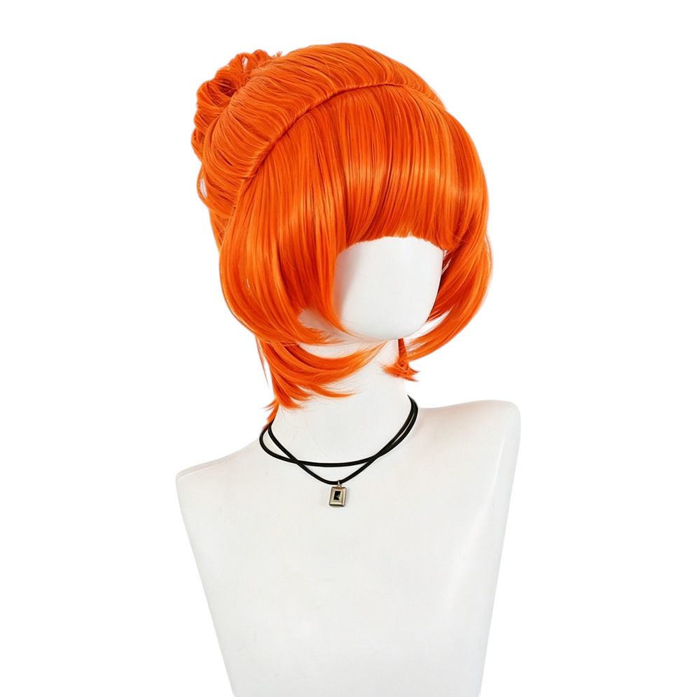 Lavender Lucy Wilde Cosplay Wig - Despicable Me (Orange Bun with Bangs) (FEVERCOS)