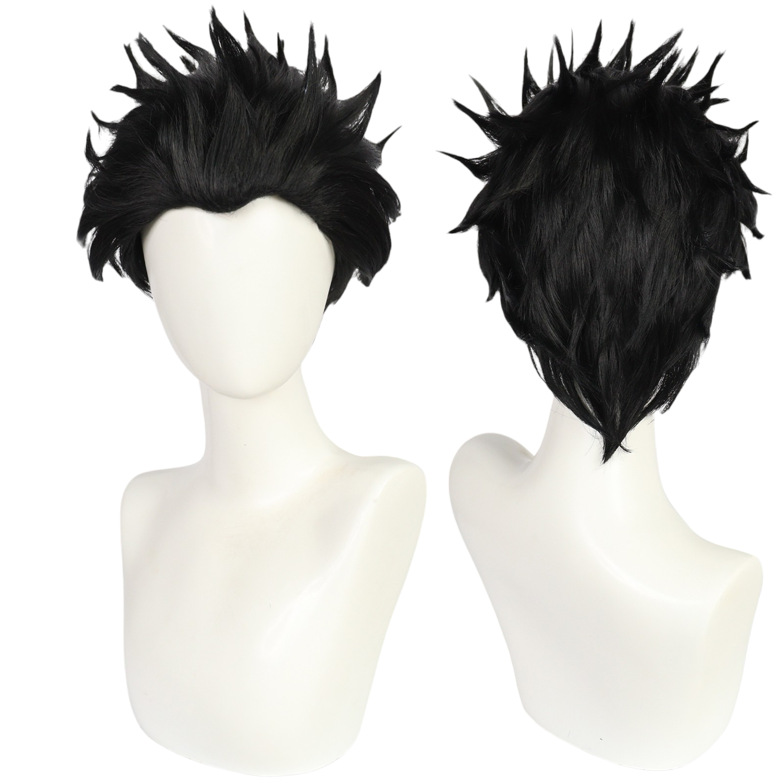 White Smoke Ryomen Sukuna (Megumi Form) Cosplay Wig - Jujutsu Kaisen (Black Spiky) (FEVERCOS)