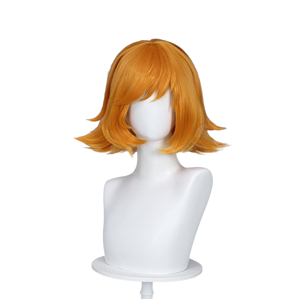 White Smoke Squirrel Girl Cosplay Wig - Marvel Rivals (35cm Orange Flipped Short) (FEVERCOS)