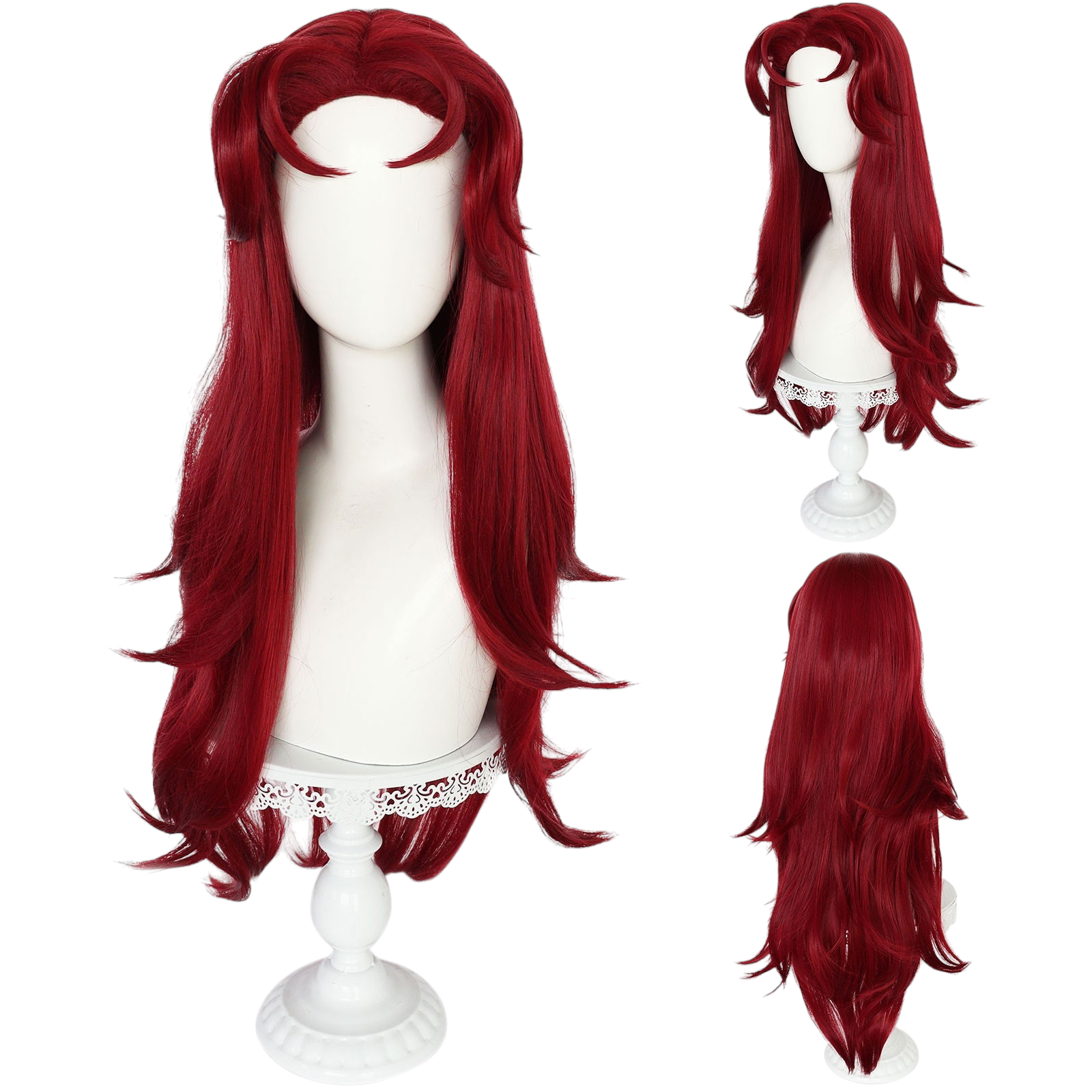 White Smoke Starfire (Koriand'r) Cosplay Wig - Teen Titans / DC Comics (Neon Pink-Orange Long) (FEVERCOS)