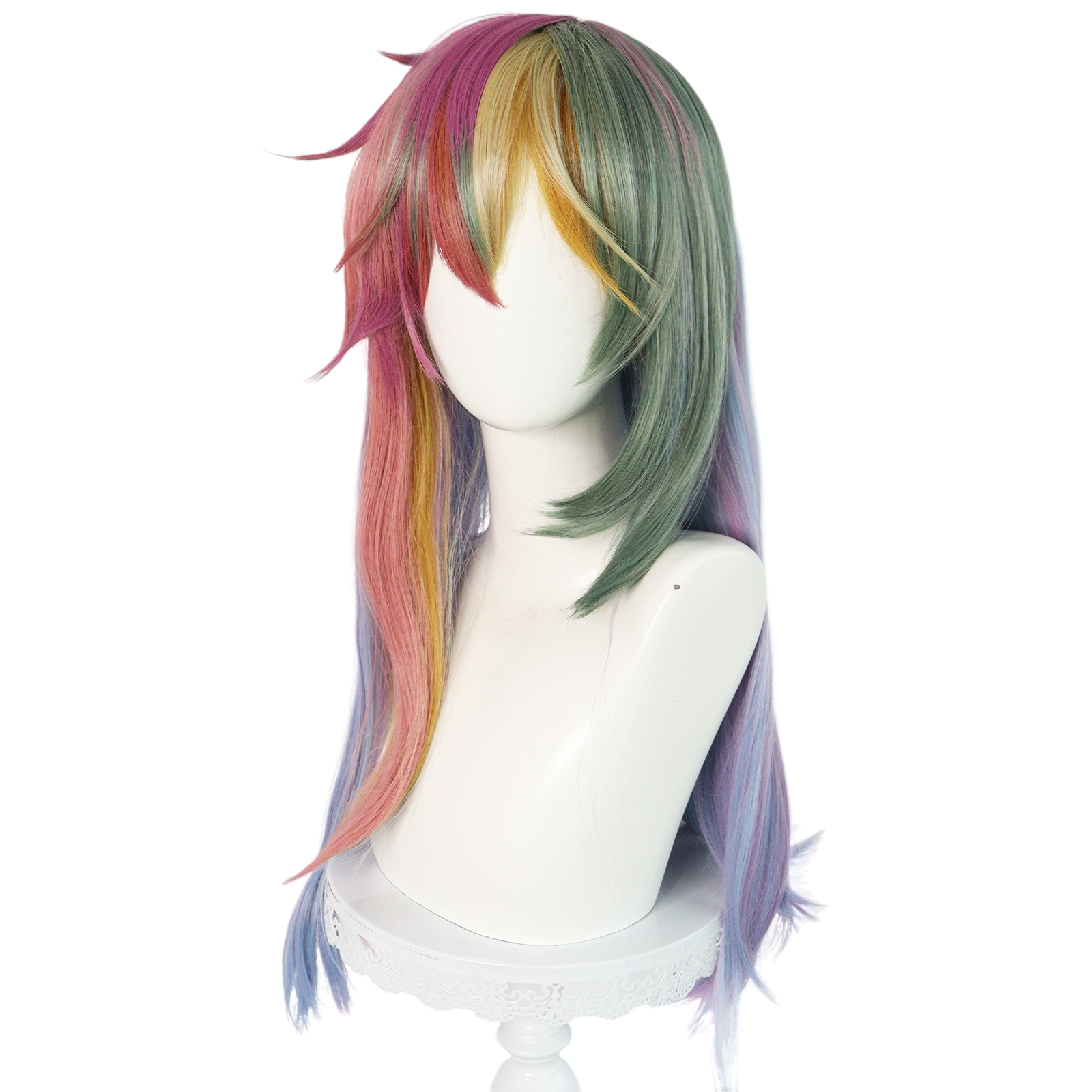 Light Gray Rainbow Dash Cosplay Wig - My Little Pony (Rainbow Long) (FEVERCOS)