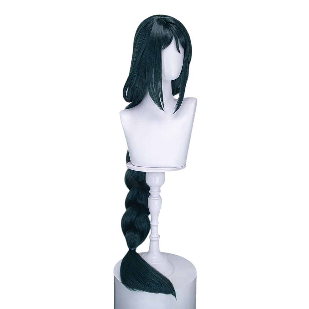 White Smoke Hazakura Ayame Cosplay Wig - Agents of the Four Seasons (Micro-Crimped Tied Up) (FEVERCOS)