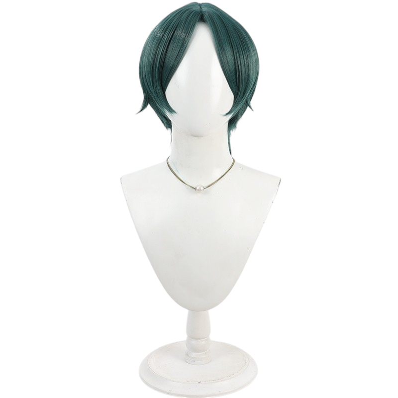 White Smoke Juji Yushibe Cosplay Wig - Tougen Anki (Green Scalp Short) (FEVERCOS)