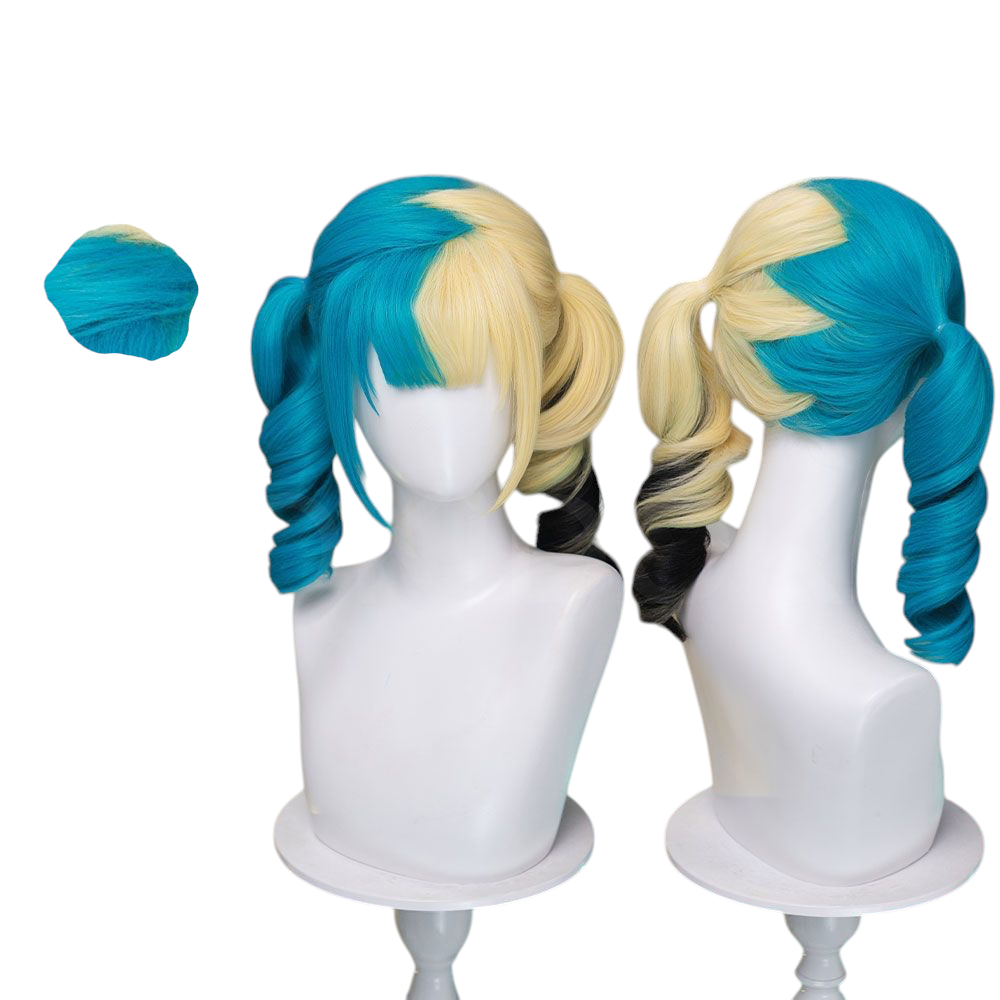 White Smoke Canari Cosplay Wig - Pokemon Legends: Z-A (Two-Tone Tied Ponytail) (FEVERCOS)