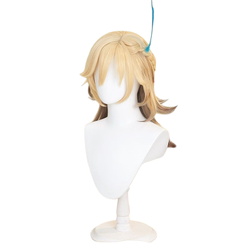 White Smoke Kaveh Cosplay Wig - Genshin Impact (Blonde Gradient with Earrings) (FEVERCOS)