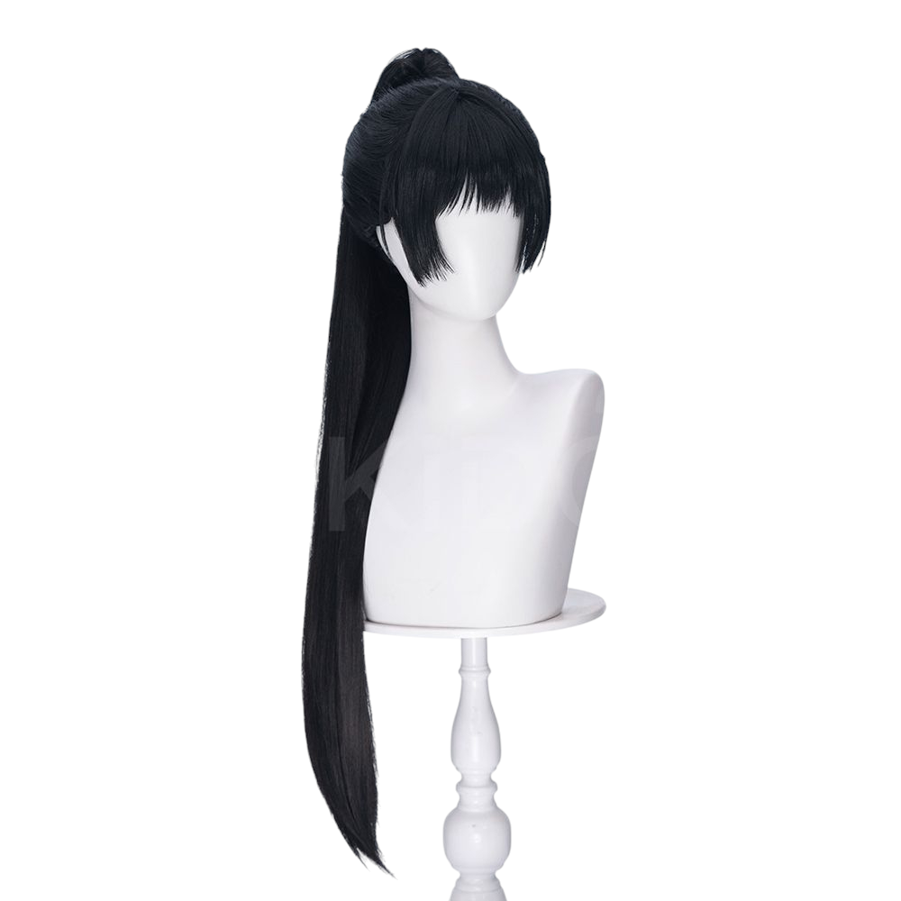 White Smoke Seira Cosplay Wig - The Summer You Were There (Black Detachable Ponytail) (FEVERCOS)