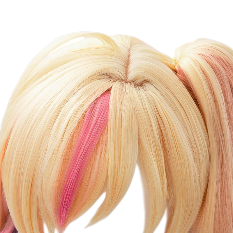 White Smoke Seraphine (Star Guardian) Cosplay Wig - League of Legends (Pink-Orange Gradient Long) (FEVERCOS)