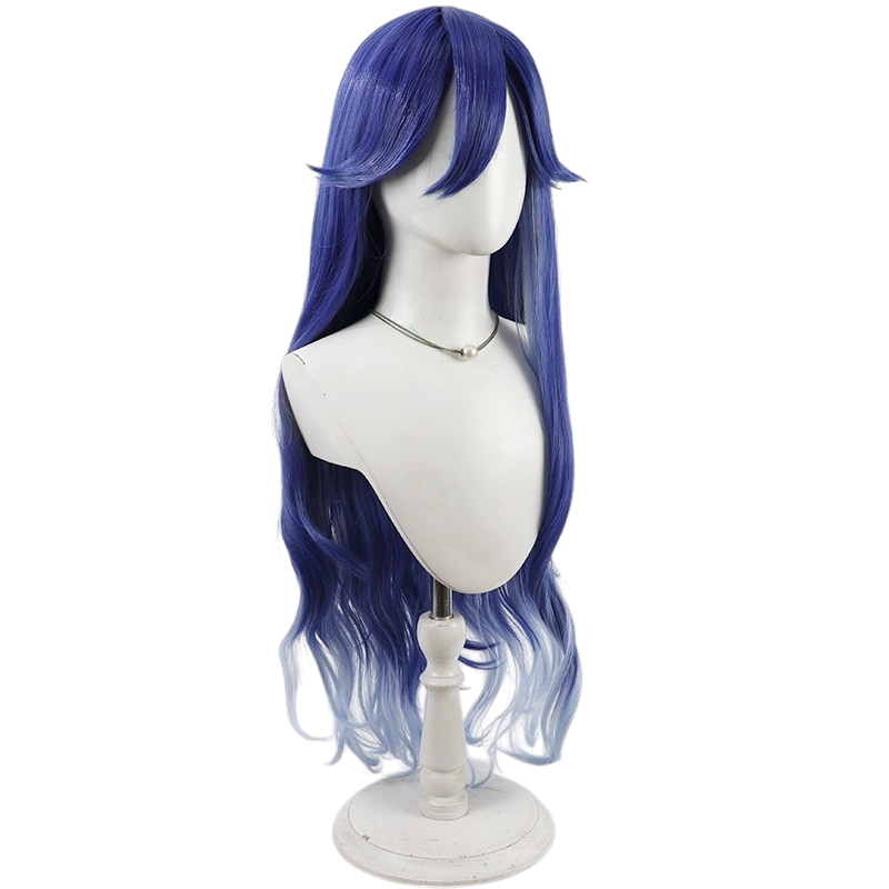 White Smoke Lucilla Cosplay Wig - Wuthering Waves (Multi-Color Gradient Curls) (FEVERCOS)
