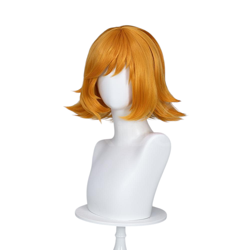 White Smoke Squirrel Girl Cosplay Wig - Marvel Rivals (35cm Orange Flipped Short) (FEVERCOS)