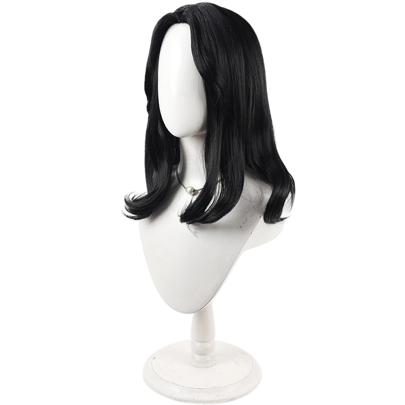 White Smoke Lune Cosplay Wig - 33rd Expedition Team (Black Curly Scalp) (FEVERCOS)