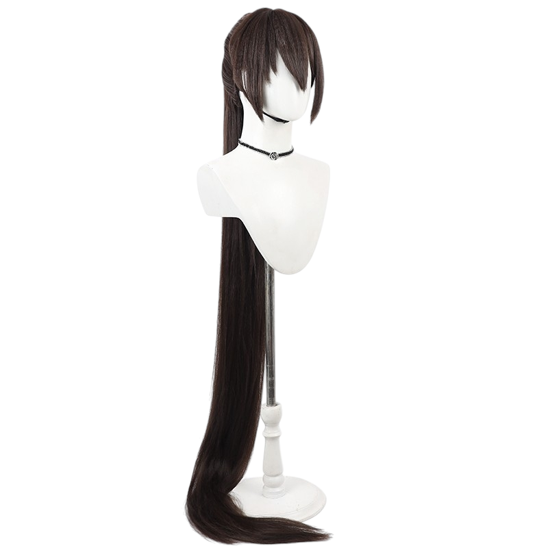 White Smoke Jue Viole Grace Cosplay Wig - Tower of God (150cm Brown Ponytail) (FEVERCOS)
