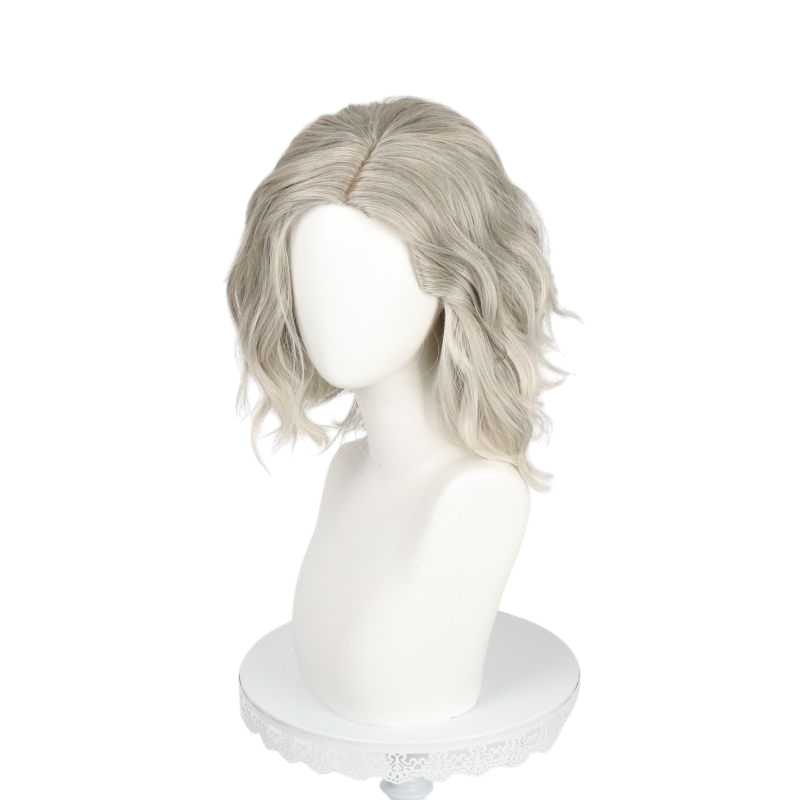 White Smoke Grace Ashcroft Cosplay Wig - Resident Evil 9: Requiem (Platinum Wavy Side Part) (FEVERCOS)