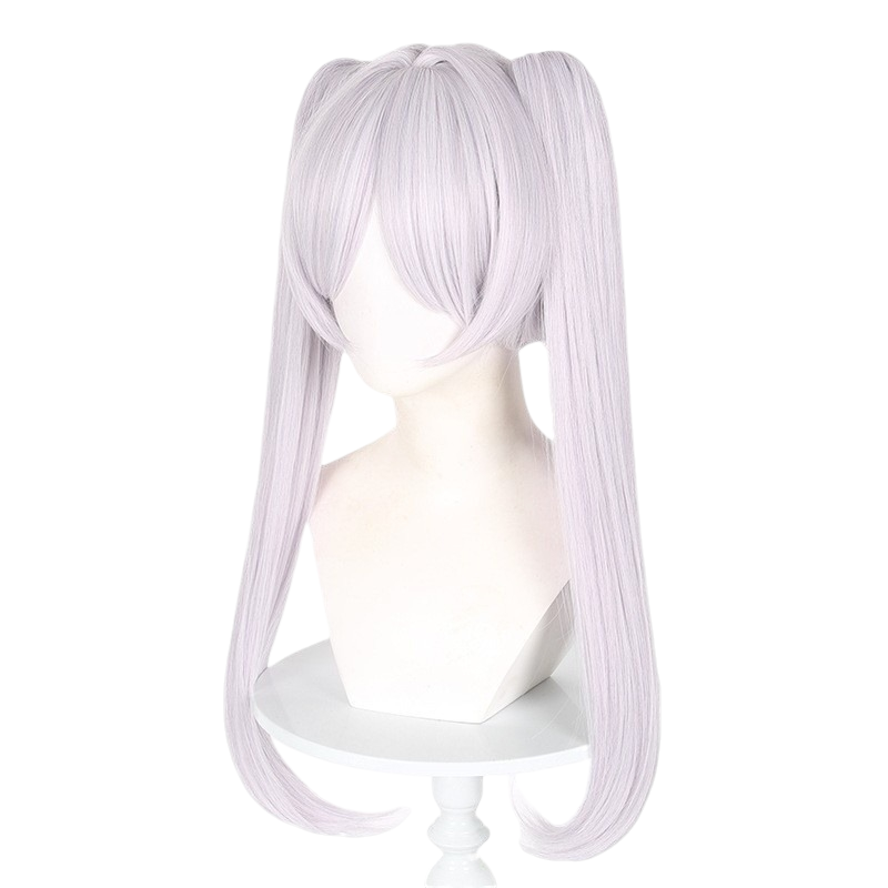 White Smoke Frieren Cosplay Wig - Frieren: Beyond Journey's End (Silver Twin Tails) (FEVERCOS)