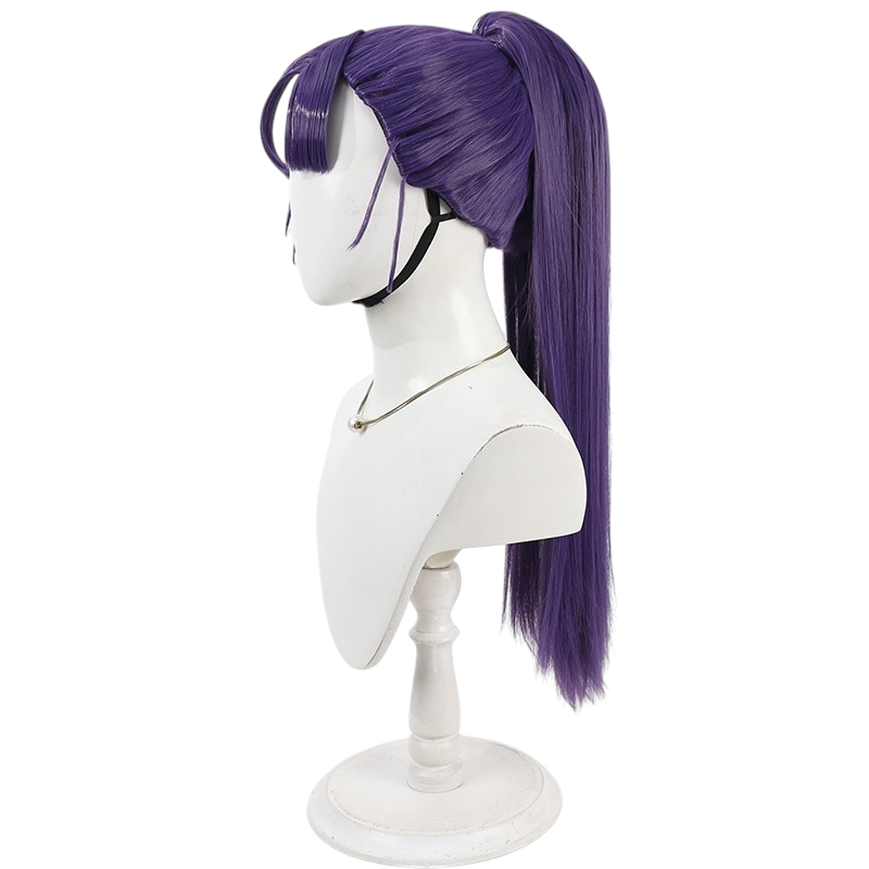 Light Gray Senzo Tachibana Cosplay Wig - Nintama Rantaro (Purple Straight) (FEVERCOS)