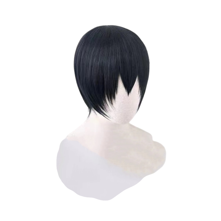 White Smoke Tobio Kageyama Cosplay Wig - Haikyuu!! (Natural Black Short) (FEVERCOS)