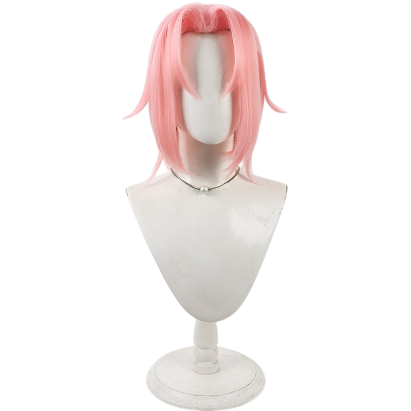 White Smoke Sakura Haruno Cosplay Wig - Naruto (Pink Widow's Peak Teased) (FEVERCOS)