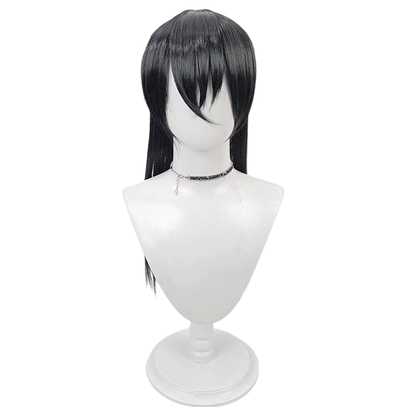 White Smoke Magoroku Kanemoto Cosplay Wig - Touken Ranbu ONLINE (Black Layered Short) (FEVERCOS)