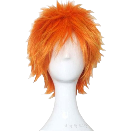 White Smoke Shoyo Hinata Cosplay Wig - Haikyuu!! (Spiky Orange Short) (FEVERCOS)
