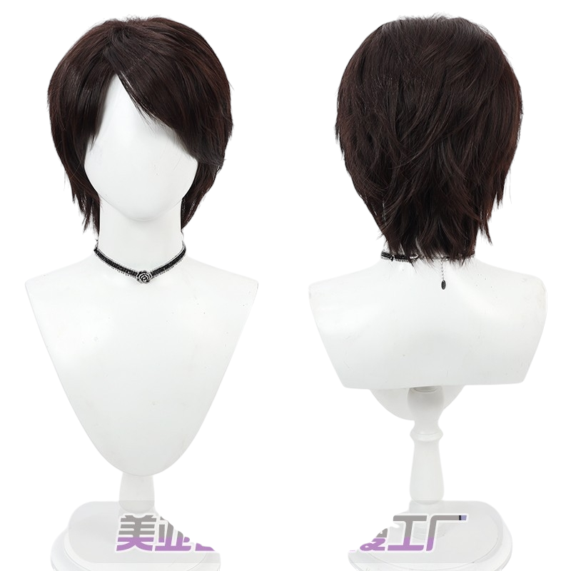 White Smoke Tsukasa Kadoya Cosplay Wig - Kamen Rider Decade (Brown Teased Volume) (FEVERCOS)