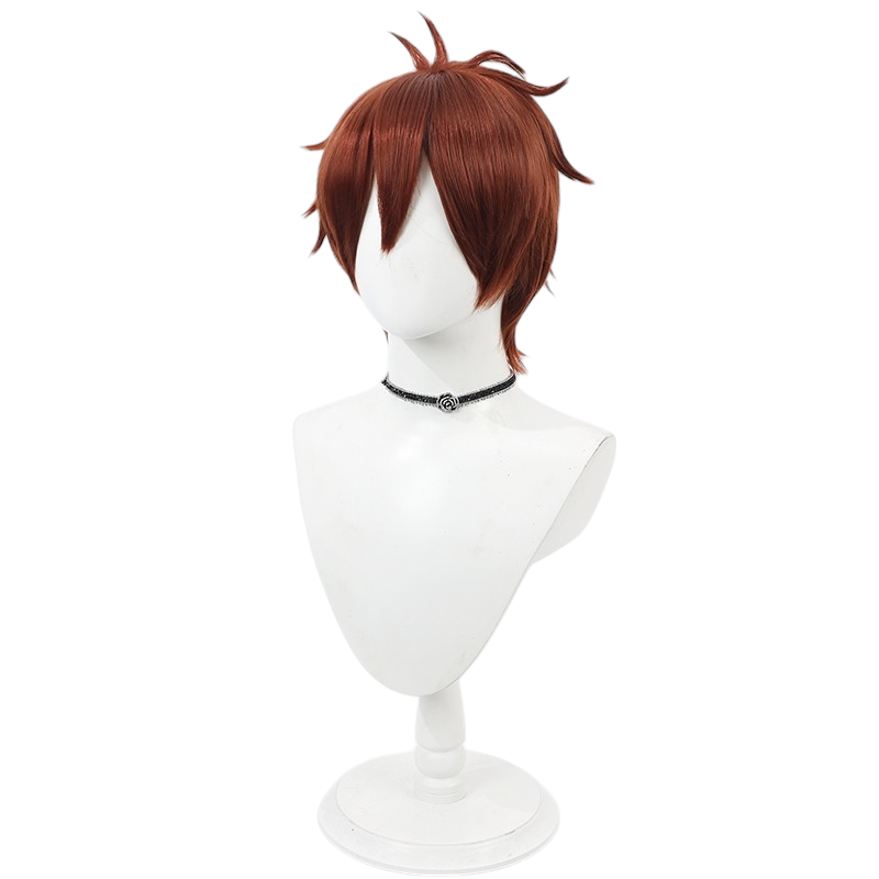White Smoke Kaito Onogi Cosplay Wig - Tsurune (Orange-Red Teased Short) (FEVERCOS)