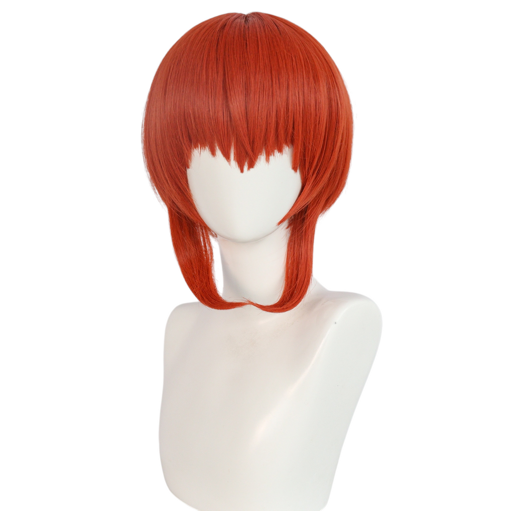 Light Gray Kagura Cosplay Wig - Gintama (Vermillion/Orange Buns) (FEVERCOS)
