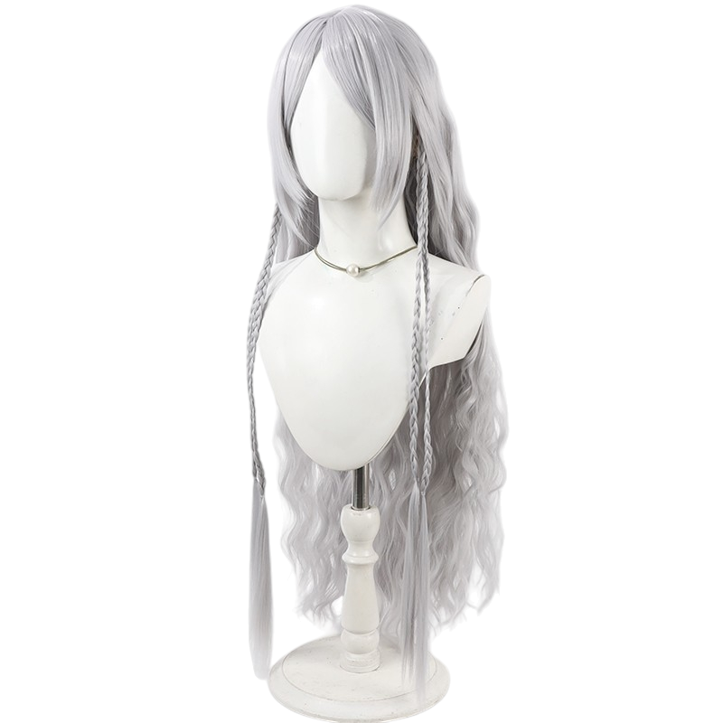 White Smoke Needle Knight Leda Cosplay Wig - Elden Ring (Pale Yellow Headband Updo) (FEVERCOS)