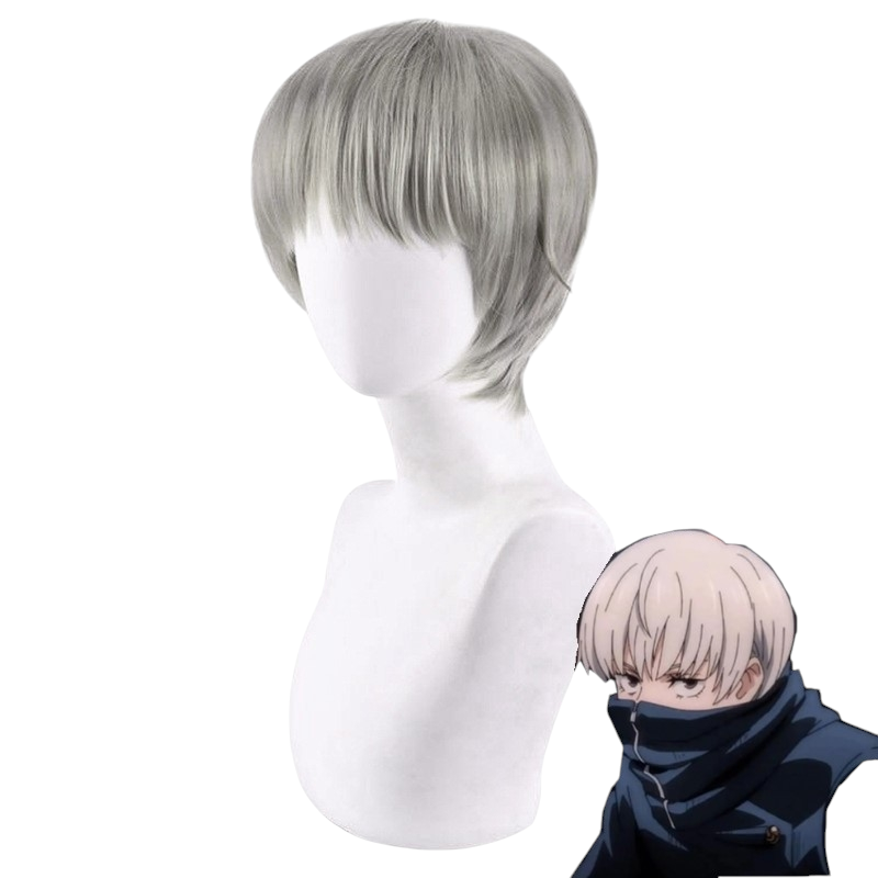 White Smoke Toge Inumaki Cosplay Wig - Jujutsu Kaisen (Ash Blonde Flipped) (FEVERCOS)