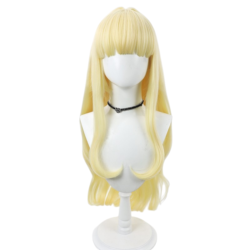 White Smoke Kaoruko Tenkawa Cosplay Wig - Gushing over Magical Girls (Magia Sulfur Yellow Curly) (FEVERCOS)