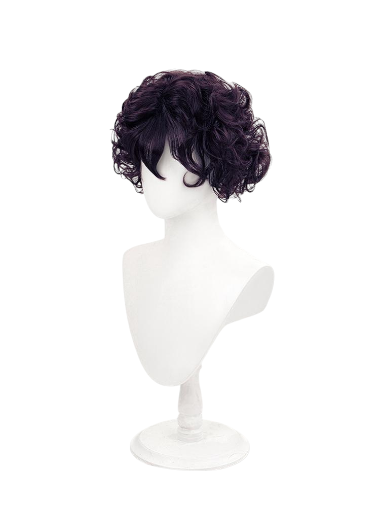 White Smoke Agott Cosplay Wig - Witch Hat Atelier (Black-Brown Large Curls) (FEVERCOS)