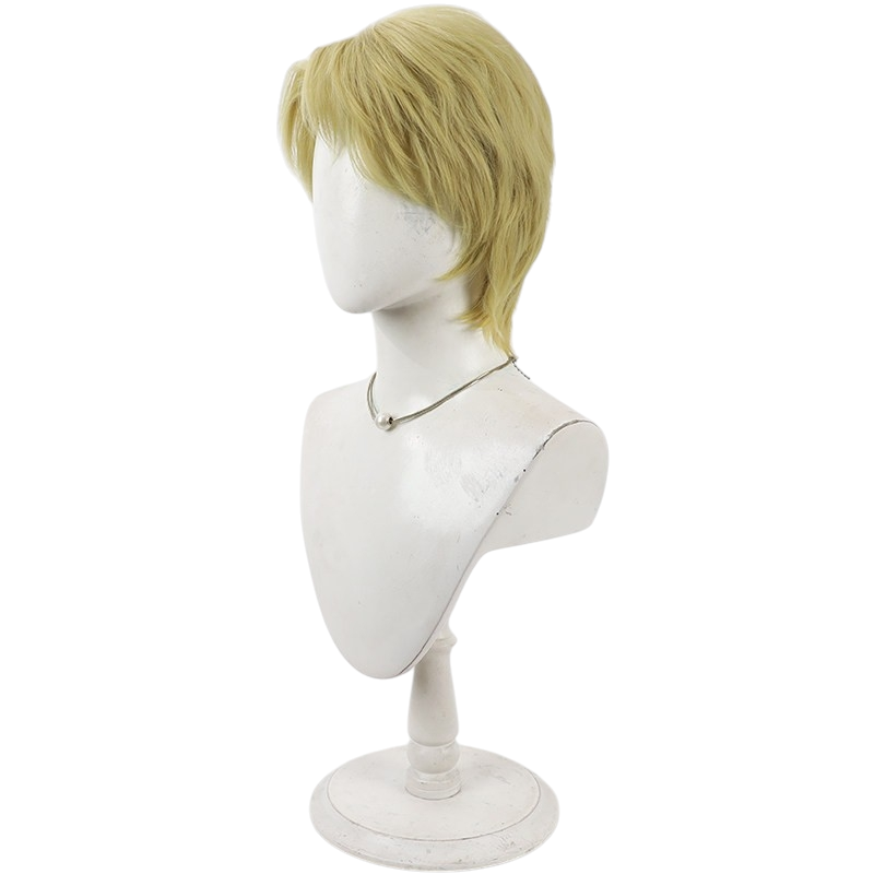 White Smoke Mu La Flaga Cosplay Wig - Mobile Suit Gundam SEED (Blonde Swept Short) (FEVERCOS)
