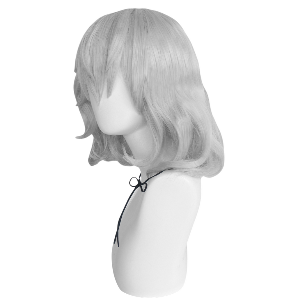 Gray Neferpitou (Pitou) Cosplay Wig - Hunter x Hunter (White Wavy) (FEVERCOS)