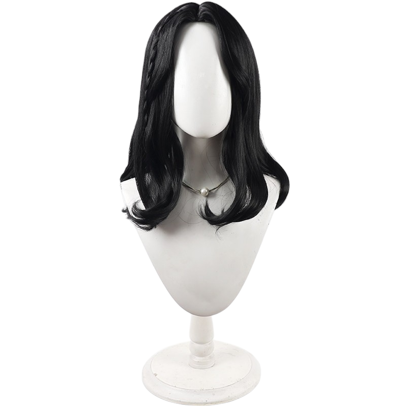 White Smoke Lune Cosplay Wig - 33rd Expedition Team (Black Curly Scalp) (FEVERCOS)