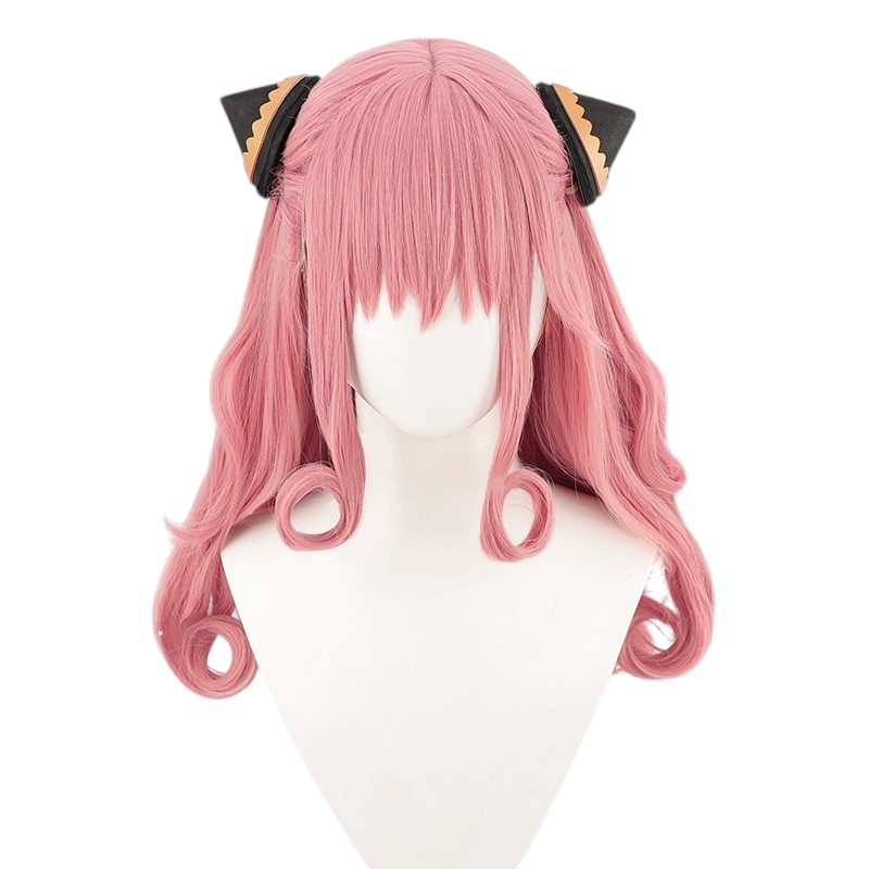 White Smoke Anya Forger (Adult Ver.) Cosplay Wig - Spy x Family (Long Octopus Curls Hat Styling) (FEVERCOS)