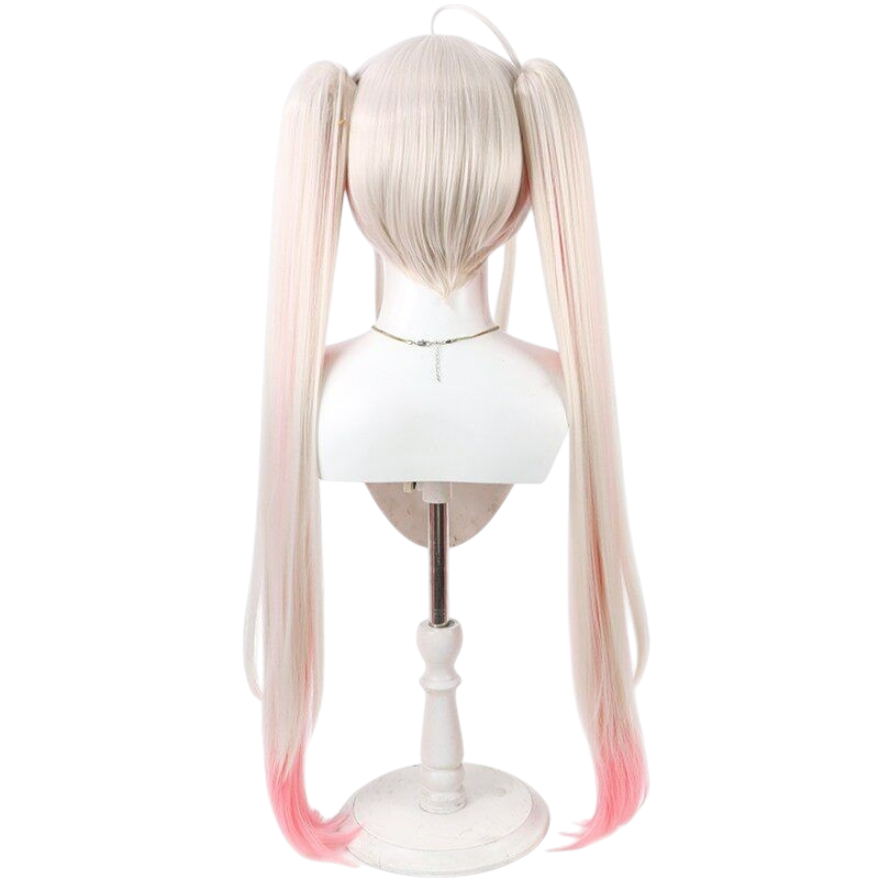 White Smoke Jackal Cosplay Wig - Goddess of Victory: NIKKE (Detachable Twin Tails) (FEVERCOS)