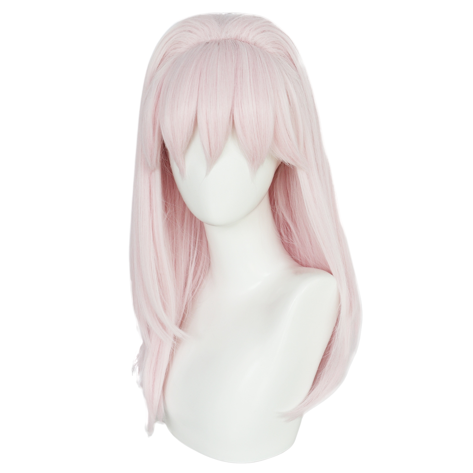 Light Gray Molly Cosplay Wig - Hazbin Hotel (Pink/White Striped) (FEVERCOS)