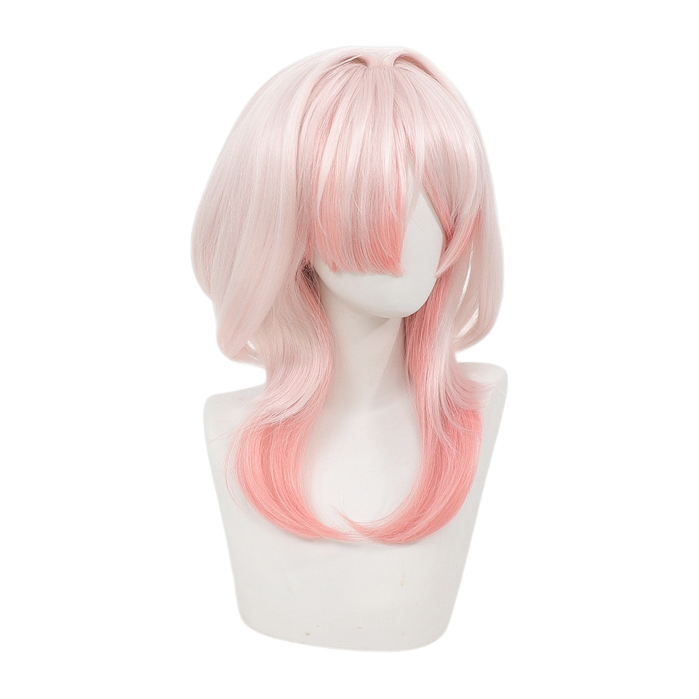 White Smoke Mifu Cosplay Wig - Arknights: Endfield (Pink Gradient Scalp) (FEVERCOS)