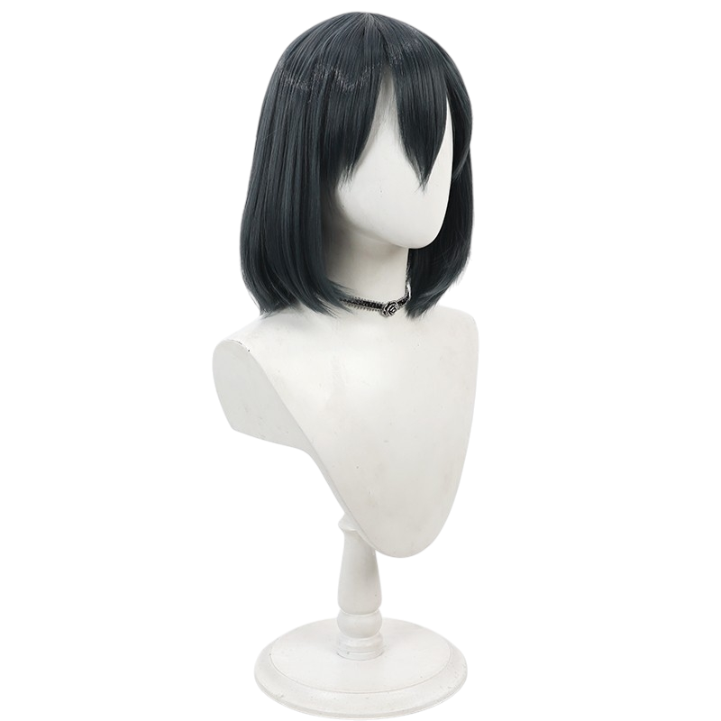 White Smoke Saki Aoi Cosplay Wig - Senpai is an Otokonoko (Dark Green Bob) (FEVERCOS)