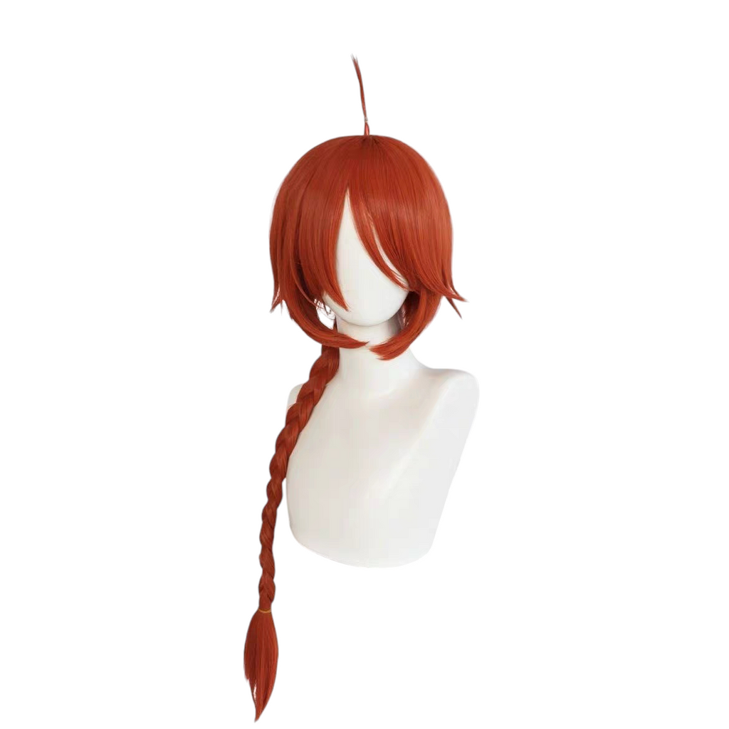 White Smoke Kamui Cosplay Wig - Gintama (Orange Tail Braid Scalp Base) (FEVERCOS)